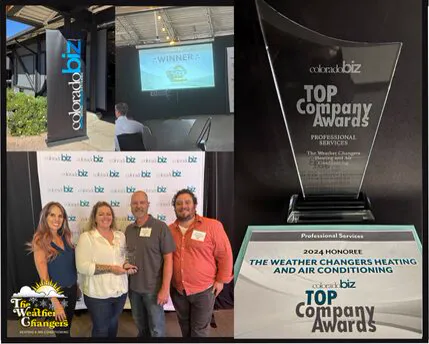 The Weather Changers team at the ColoradoBiz Top Company Awards